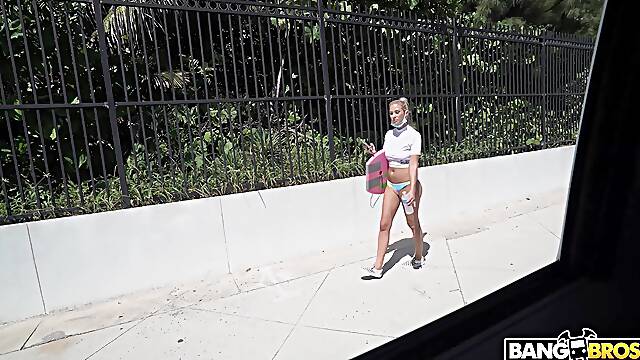 Random MILF walks in the bang bus for a healthy dose of pleasure