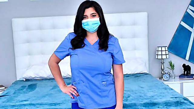 Cute ravne-haired chick Gabriela Lopez gets impaled by an older man