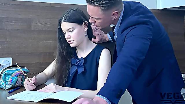 Lewd teacher robbed teen anal virginity