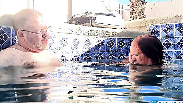 Underwater Outdoor Pool Sex with Lengthy Hair Redhead Rapunzel mother Id like to fuck
