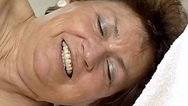 Youthful dude gets turned on by shaggy grandmother