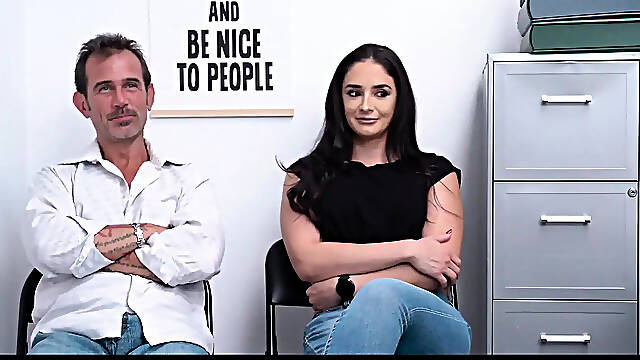 Busty Milf Sheena Ryde gets strip search in front of husband