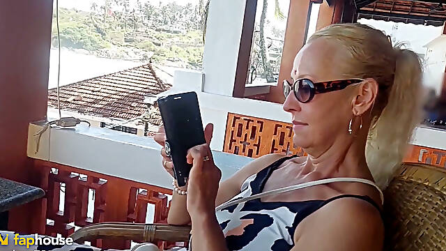 Mature Blonde Wife Enjoys Sex After Walk