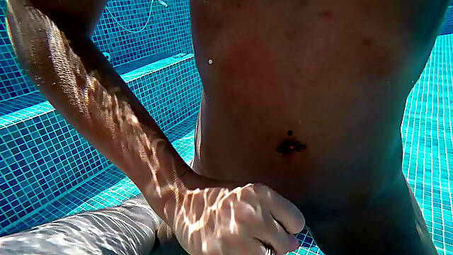 Hot MILF with Buttplug in the Pool, Fucked, Big Cumshot